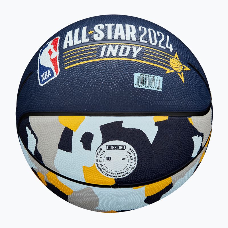 М'яч баскетбольний дитячий Wilson 2024 NBA All Star Mini + коробка brown розмір 3 5