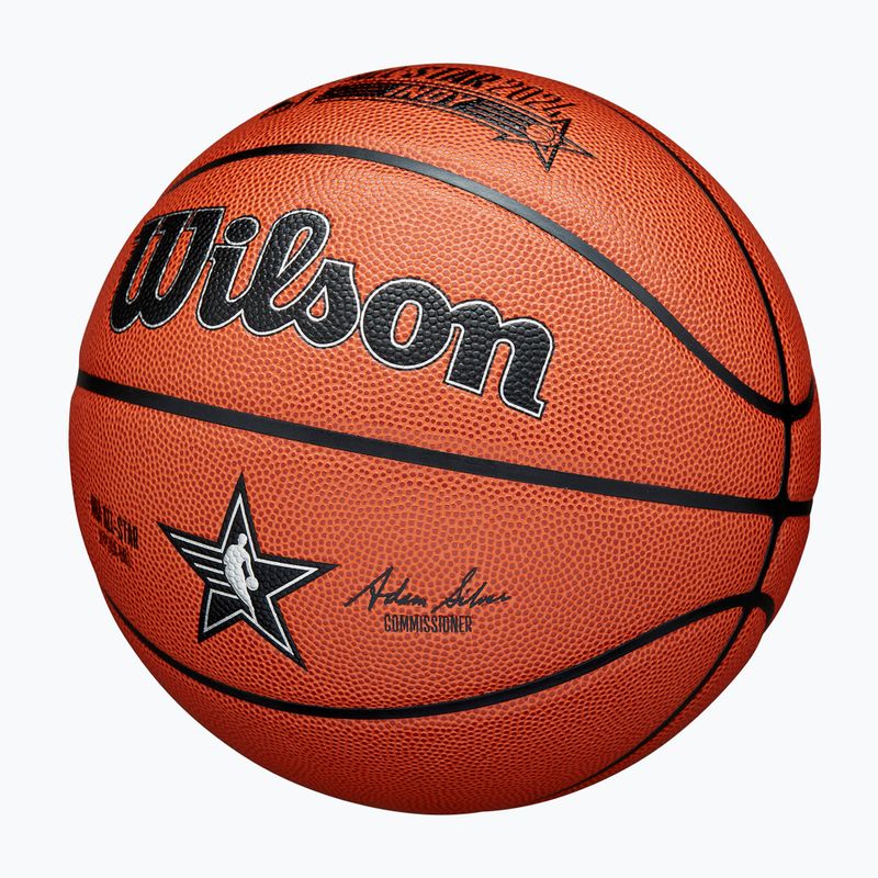 М'яч баскетбольний Wilson 2024 NBA All Star Replica brown розмір 7 3