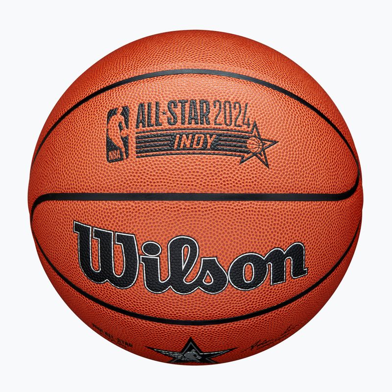 М'яч баскетбольний Wilson 2024 NBA All Star Replica brown розмір 7 4