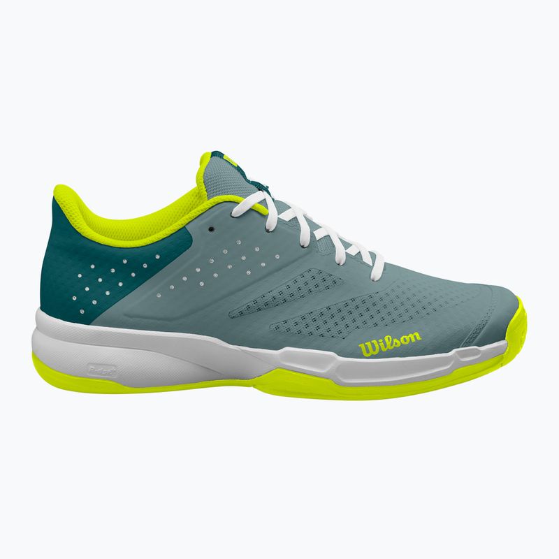 Кросівки для тенісу чоловічі Wilson Kaos Stroke 2.0 stormy sea/deep teal/safety yellow 9