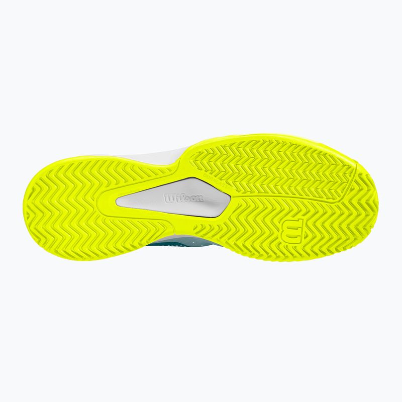 Кросівки для тенісу чоловічі Wilson Kaos Stroke 2.0 stormy sea/deep teal/safety yellow 10