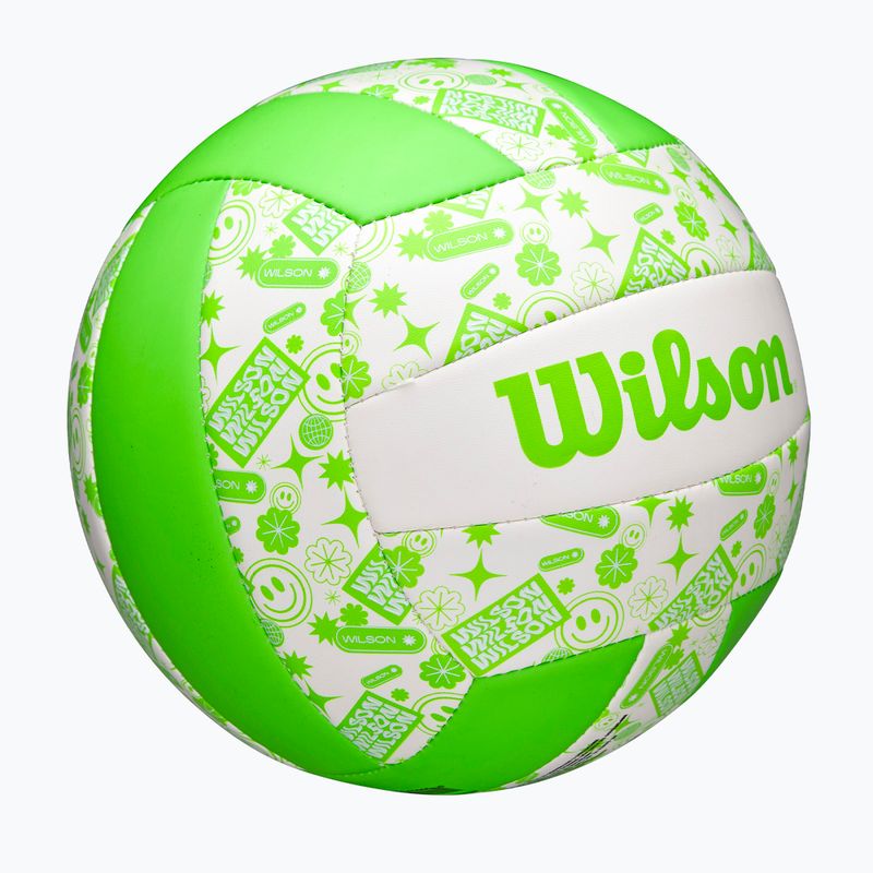 М'яч волейбольний Wilson Stamp green/white розмір 5 2