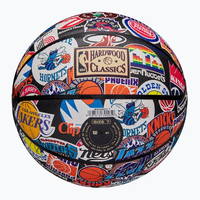 М'яч баскетбольний Wilson NBA All Team Retro multicolour розмір 7 6