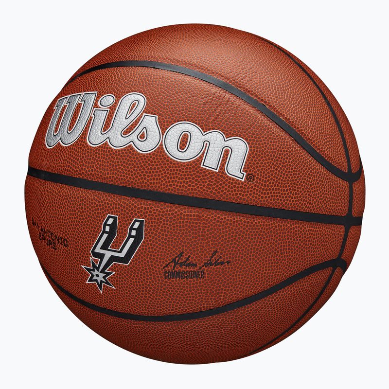М'яч баскетбольний Wilson NBA Team Alliance San Antonio Spurs brown розмір 7 3