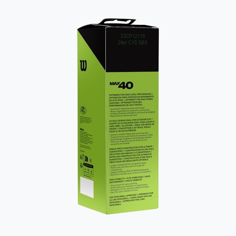 М'ячі для піклболу Wilson Max 40 Outdoor Pickleball 3B 3 pcs. green 6