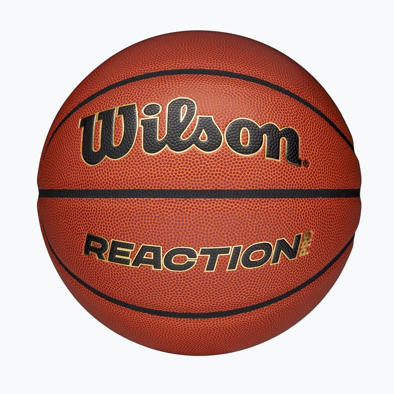 М'яч для баскетболу Wilson Reaction Pro brown/gold розмір 7