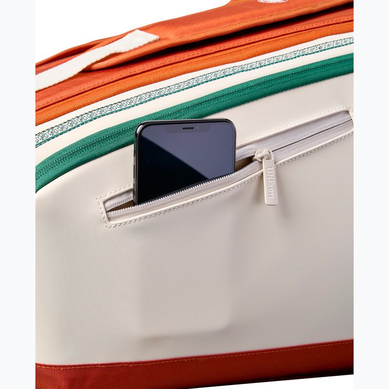 Сумка тенісна Wilson Roland Garros Super Tour 9Pk 2026 cream/clay/green 6