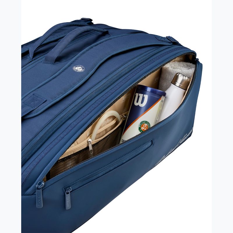Сумка тенісна Wilson Roland Garros Session De Soiree Super Tour 15Pk 2026 navy/clay 7