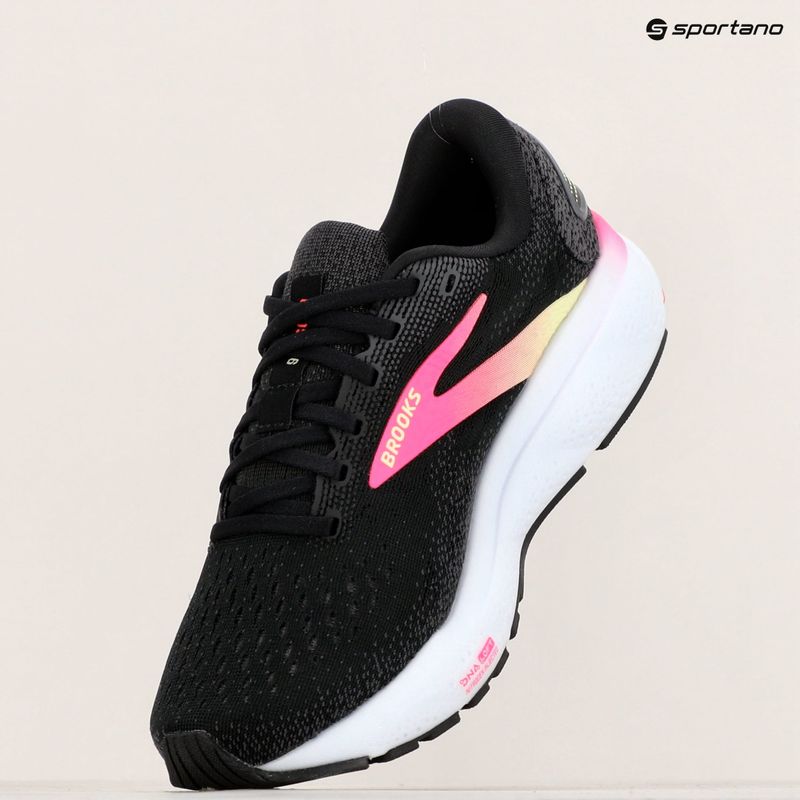 Кросівки для бігу жіночі Brooks Ghost 16 black/pink/yellow 9