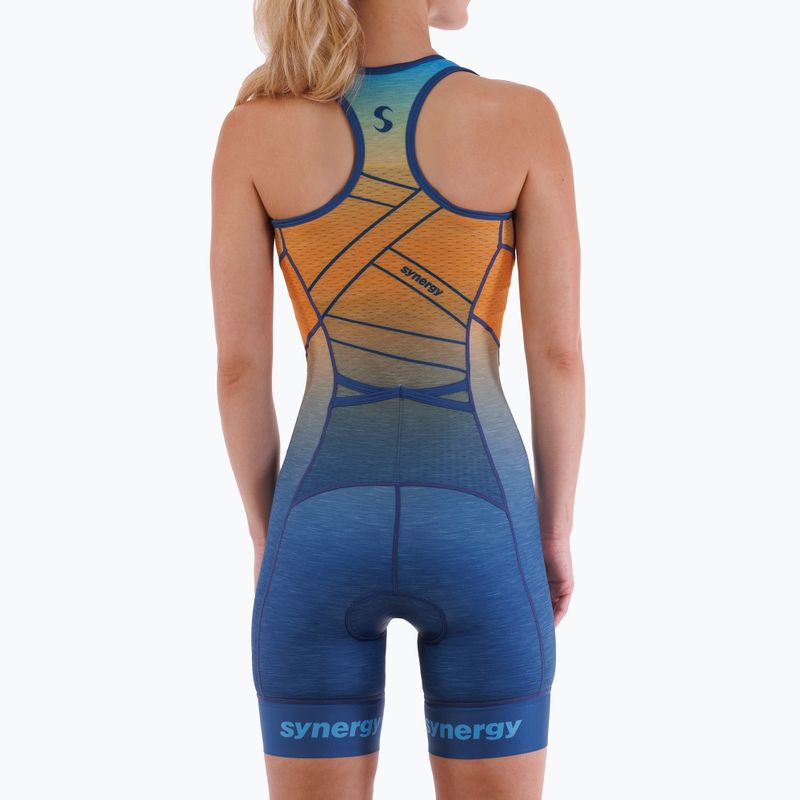 Комбінезон для тріатлону жіночий Synergy Pro Sleeveless Racerback Trisuit orange wave 2