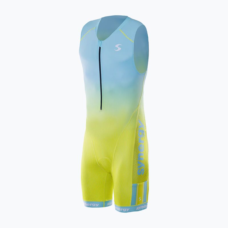 Комбінезон для тріатлону чоловічий Synergy Elite Sleeveless Trisuit mint/yellow