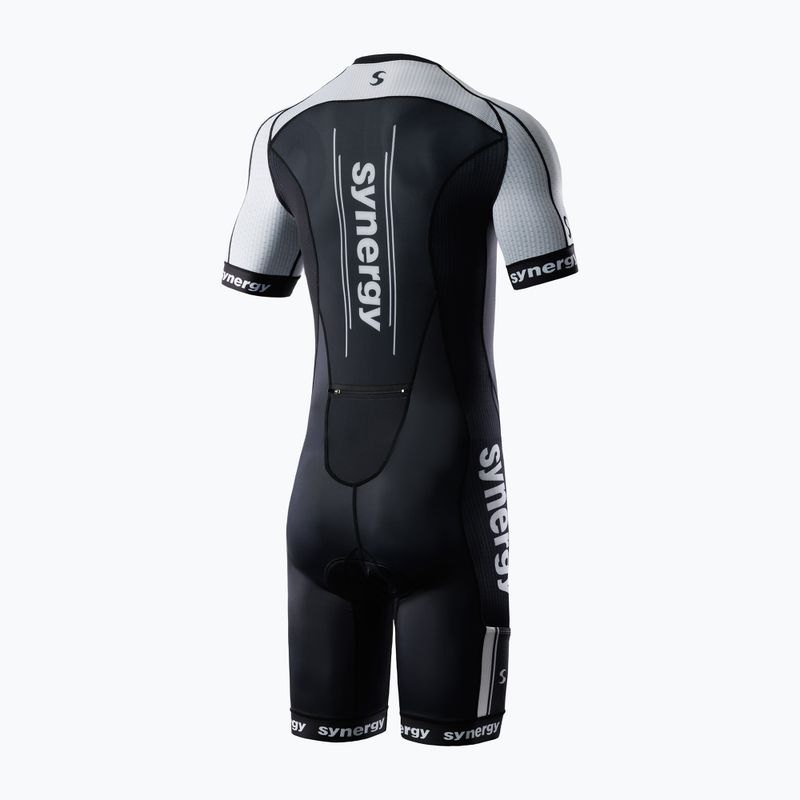 Комбінезон для тріатлону чоловічий Synergy Elite Short Sleeve Trisuit salt & pepper 2