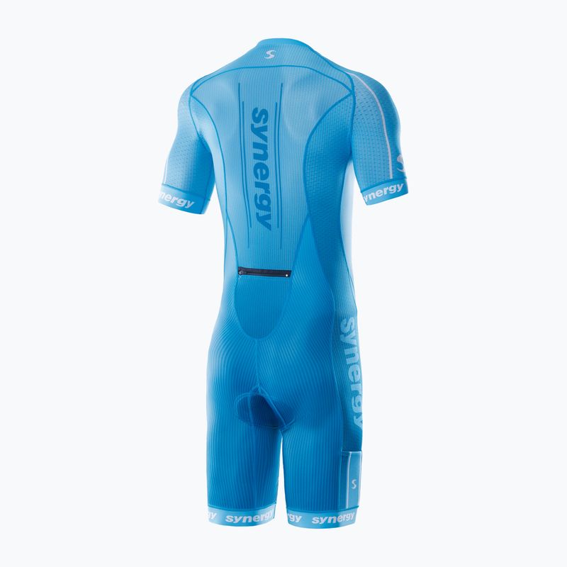 Комбінезон для тріатлону чоловічий Synergy Elite Short Sleeve Trisuit cobalt blue 2