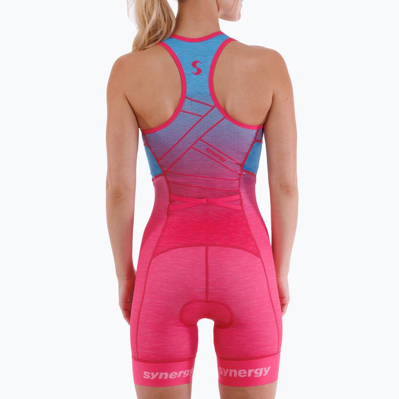 Комбінезон для тріатлону жіночий Synergy Pro Sleeveless Racerback Trisuit punch 3