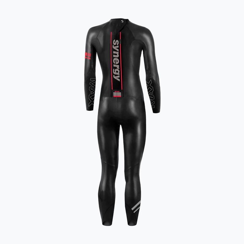 Гідрокостюм для тріатлону жіночий Synergy Adrenaline Full Sleeve 5 мм black/red 2