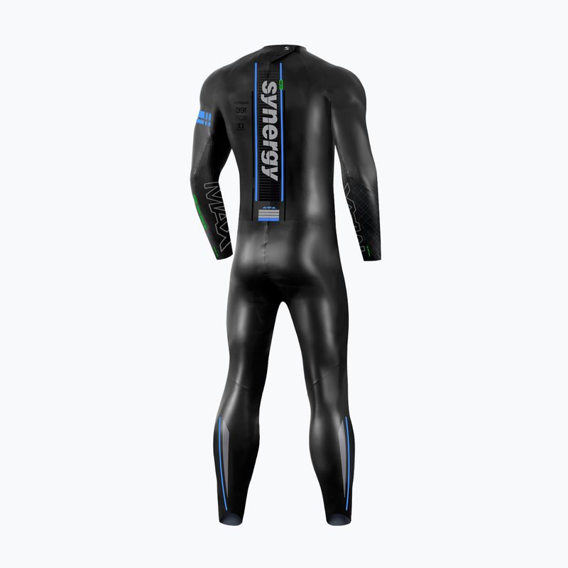 Гідрокостюм для тріатлону чоловічий Synergy Endorphin Full Sleeve 5/3 мм black/blue 2