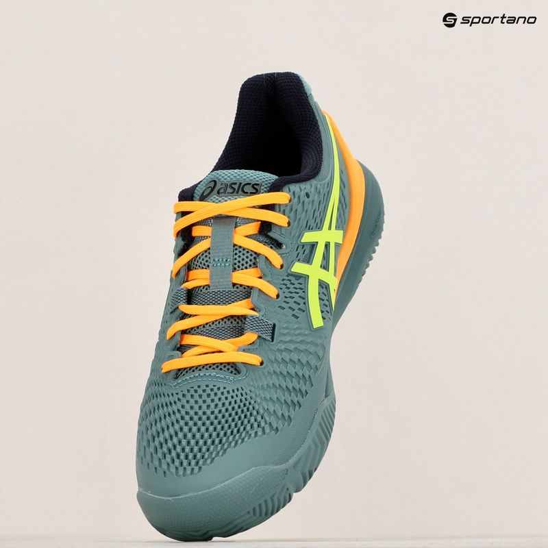 Кросівки для паделю чоловічі ASICS Gel-Resolution 9 celadon/safety yellow 15