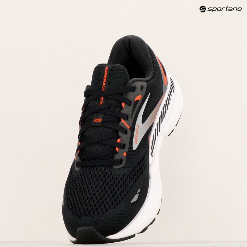 Кросівки для бігу чоловічі Brooks Adrenaline GTS 23 black/mandarin red/silver 9