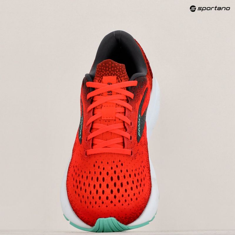 Кросівки для бігу чоловічі Brooks Ghost 16 fiery red/ebony/cockatoo 17