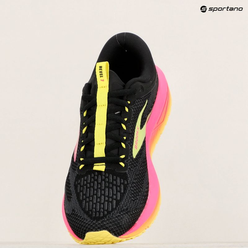 Кросівки для бігу жіночі Brooks Revel 7 black/pink/lemon tonic 18