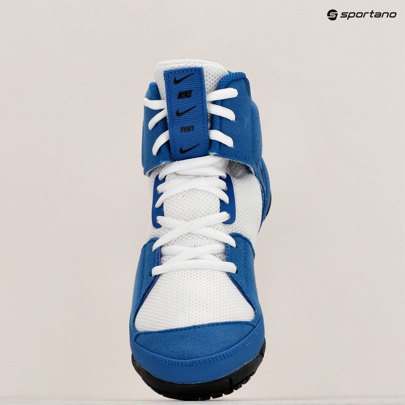 Борцівські кросівки Nike Fury team королівські / білі / чорні 9