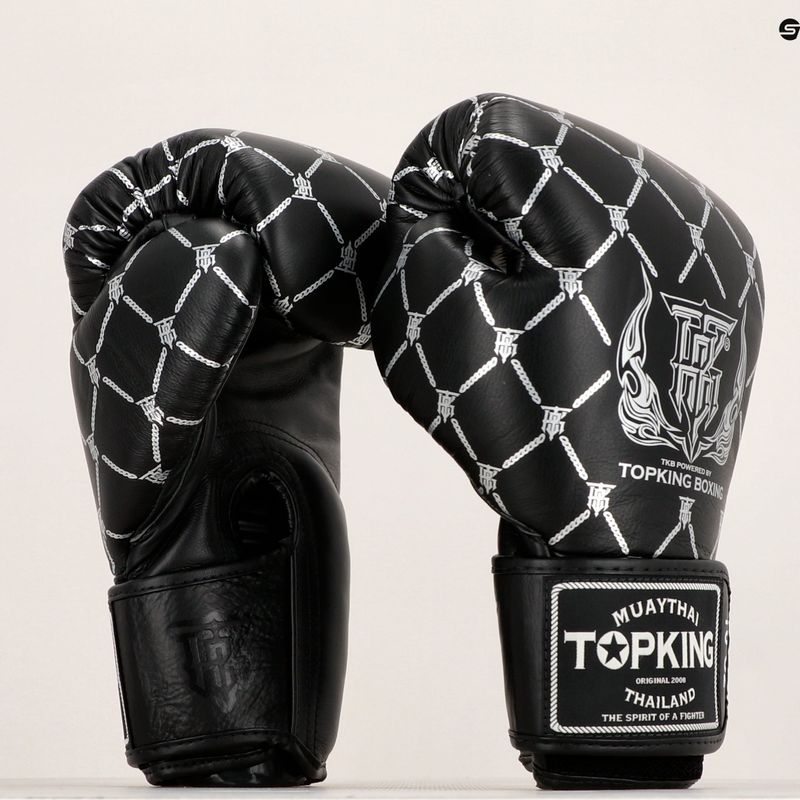 Рукавиці боксерські Top King Boxing Chain black/silver 6