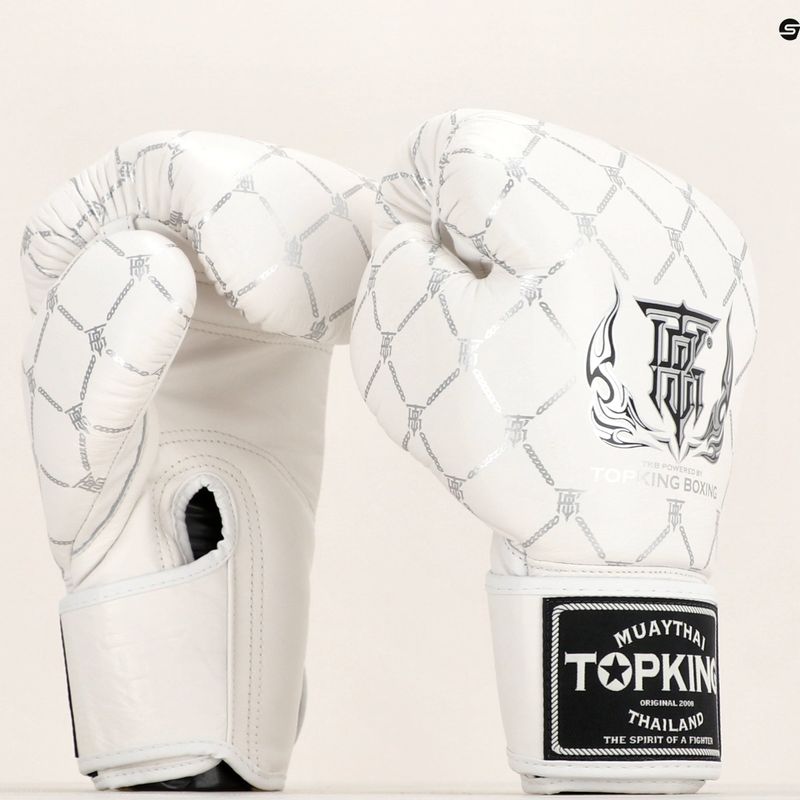 Рукавиці боксерські Top King Boxing Chain white/silver 8