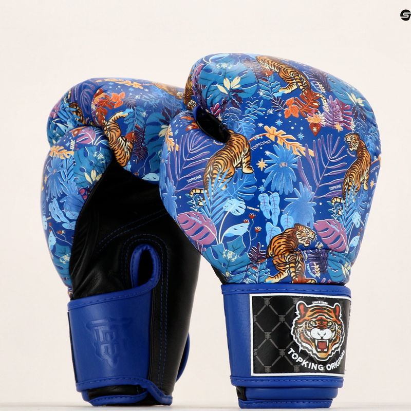 Рукавиці боксерські Top King Boxing Wild Tiger black/blue 6