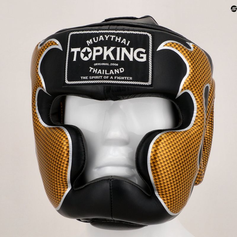 Шолом боксерський Top King Empower black/gold 8