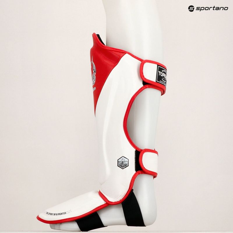 Захист для гомілок та стоп Top King Shin Guards Blend white/red 8
