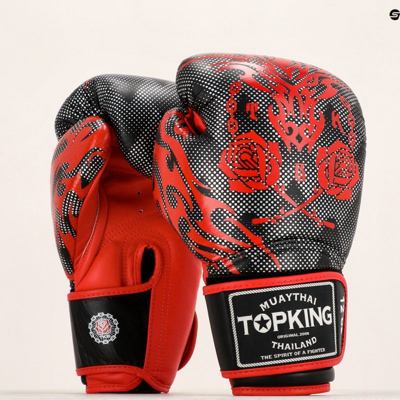 Рукавиці боксерські Top King Boxing Dragon red/black 6