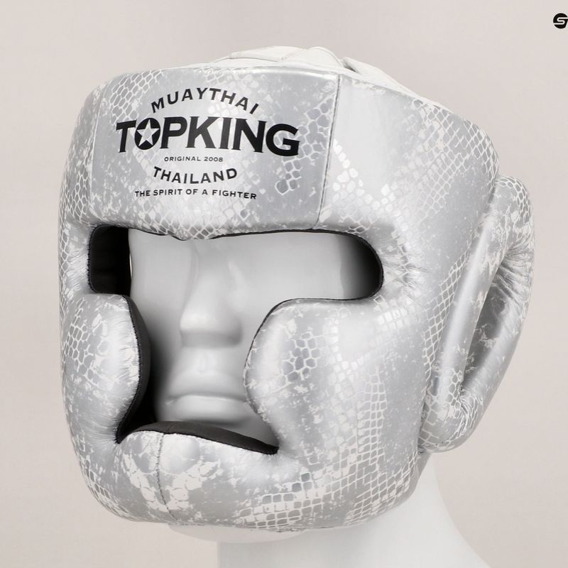 Шолом боксерський Top King Super Star white/silver 7