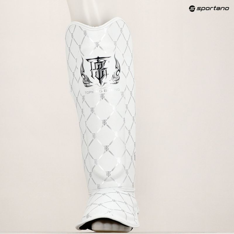 Захист для гомілок та стоп Top King Chain Semi Leather white/silver 8