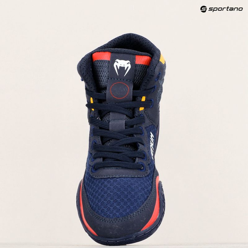 Кросівки боксерські Venum Elite Wrestling blue/yellow 19