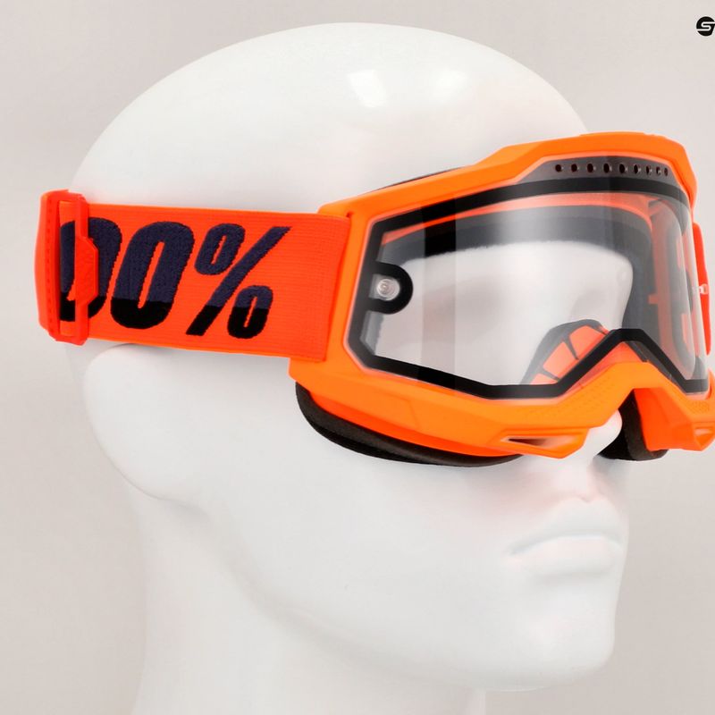 Окуляри велосипедні 100% Accuri 2 Enduro MTB neon/orange/clear 7