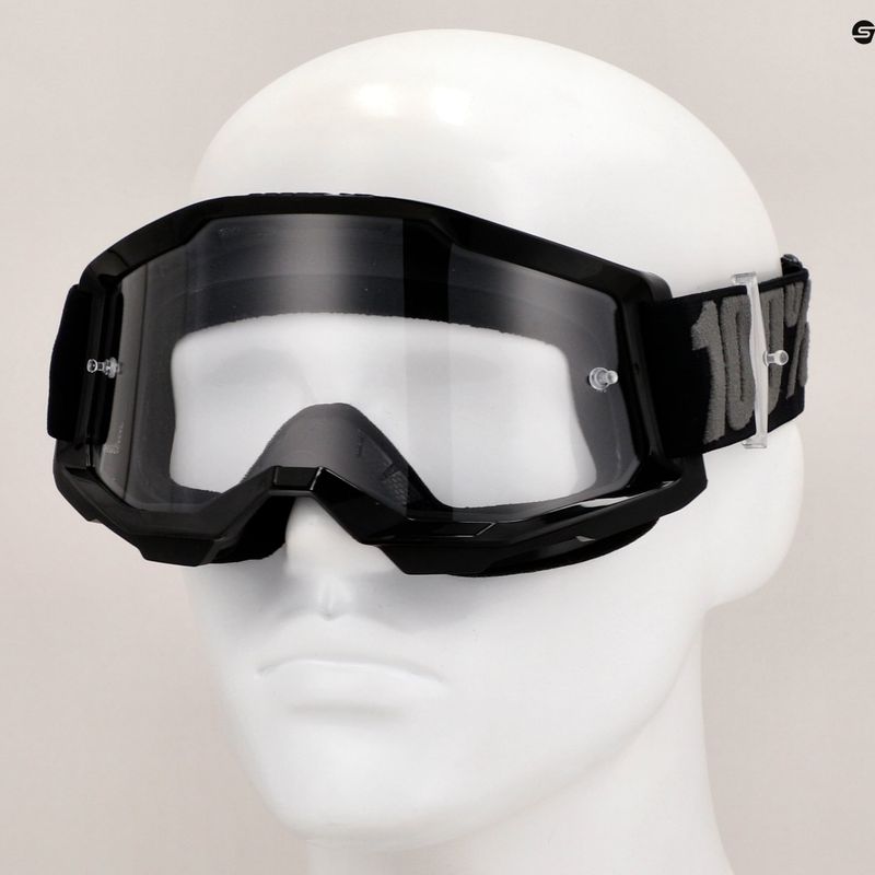 Окуляри велосипедні дитячі 100% Strata 2 Junior 50031-00001 black/clear 7