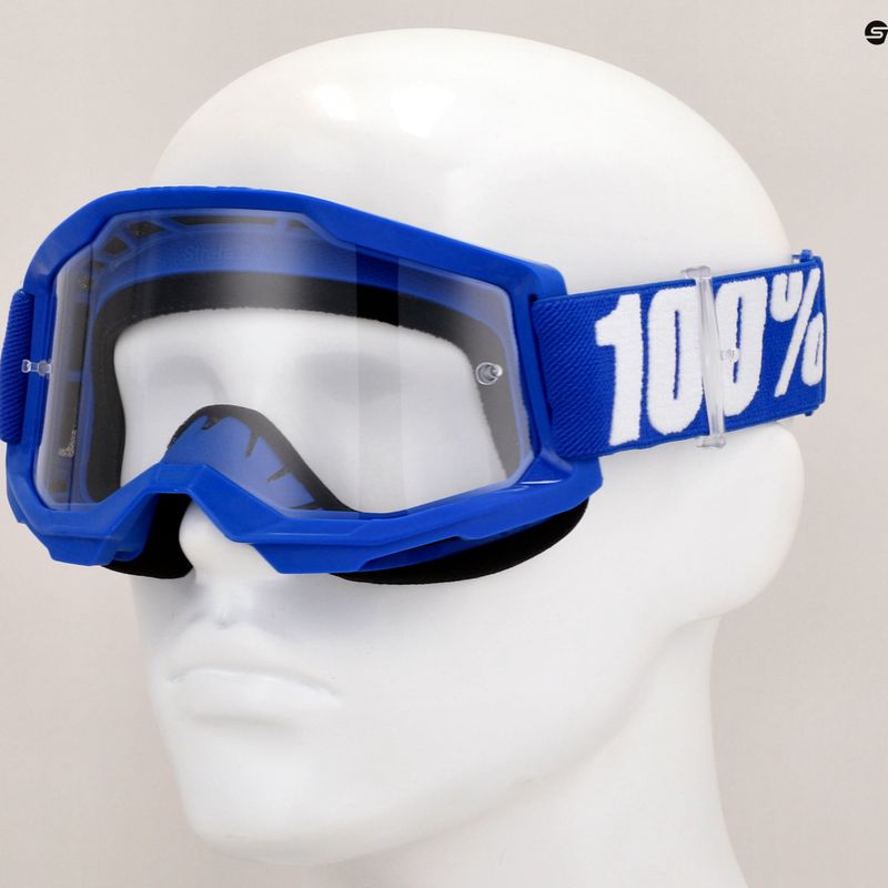 Окуляри велосипедні дитячі 100% Strata 2 Junior blue/clear 7