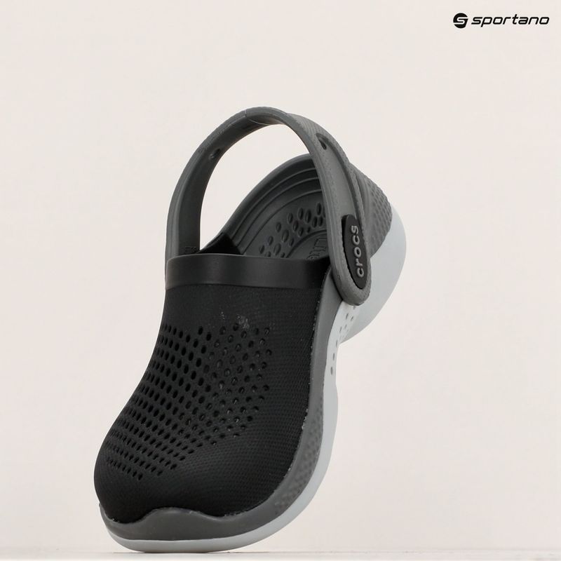 Шльопанці дитячі Crocs LiteRide 360 Clog Kids black/slate grey 11