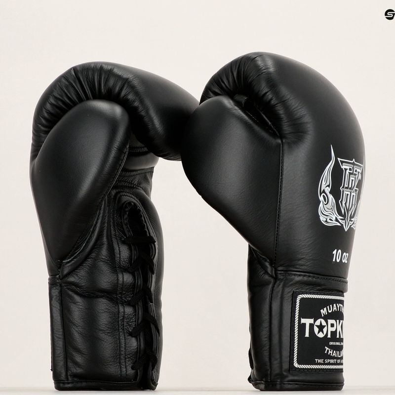 Чорні боксерські рукавички Top King Muay Thai Pro 7