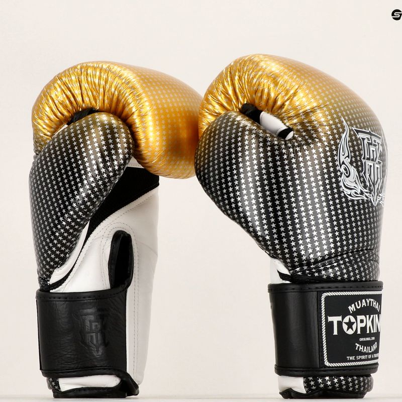 Золоті боксерські рукавички Top King Muay Thai Super Star Air 6
