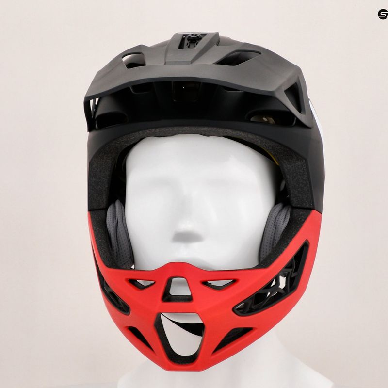 Велосипедний шолом Dainese Linea 01 Mips Evo моно матовий чорний/червоний/нардо сірий 10