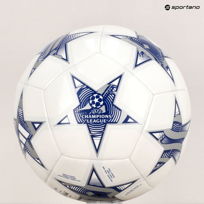 М'яч футбольний adidas UCL Club 23/24 white/iron metallic/shock purple/bright cyan розмір 4 5