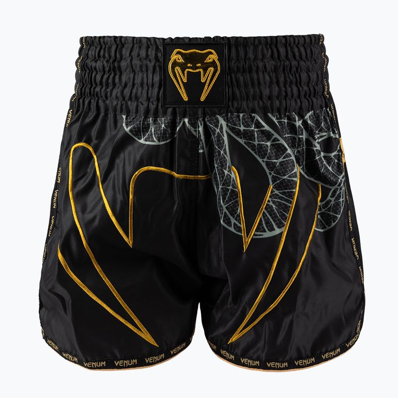 Шорти для тренувань чоловічі Venum Serpenti Muay Thai black/silver/gold