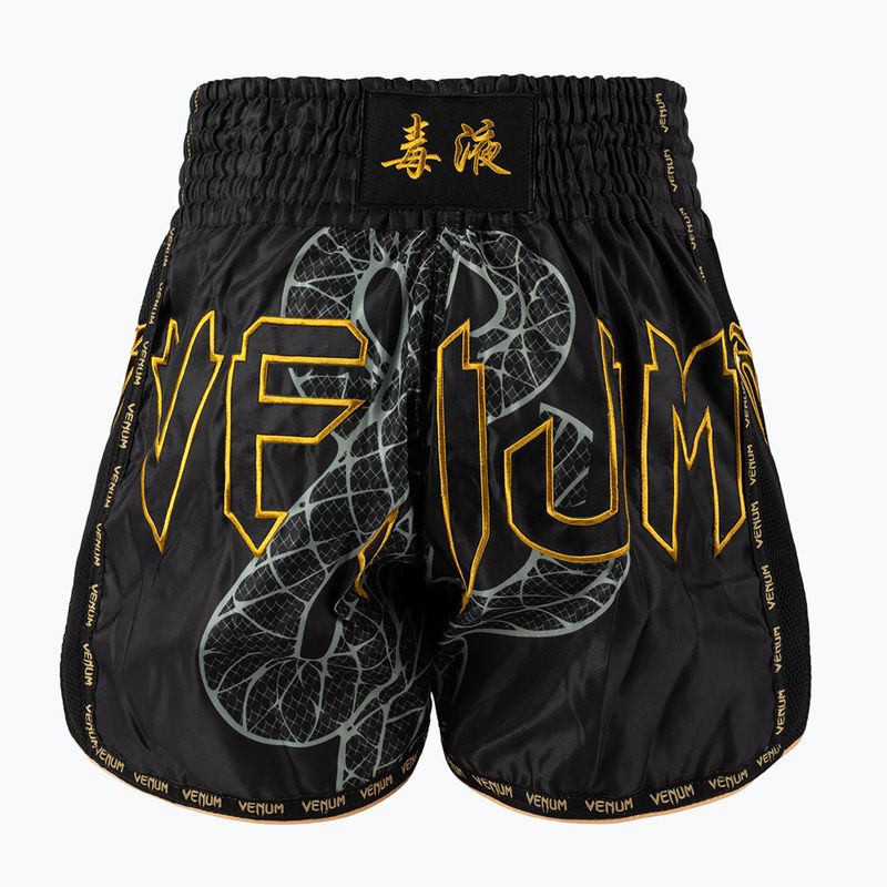 Шорти для тренувань чоловічі Venum Serpenti Muay Thai black/silver/gold 2