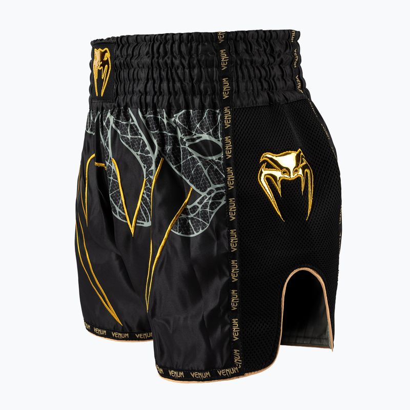 Шорти для тренувань чоловічі Venum Serpenti Muay Thai black/silver/gold 3