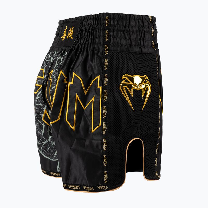 Шорти для тренувань чоловічі Venum Serpenti Muay Thai black/silver/gold 4