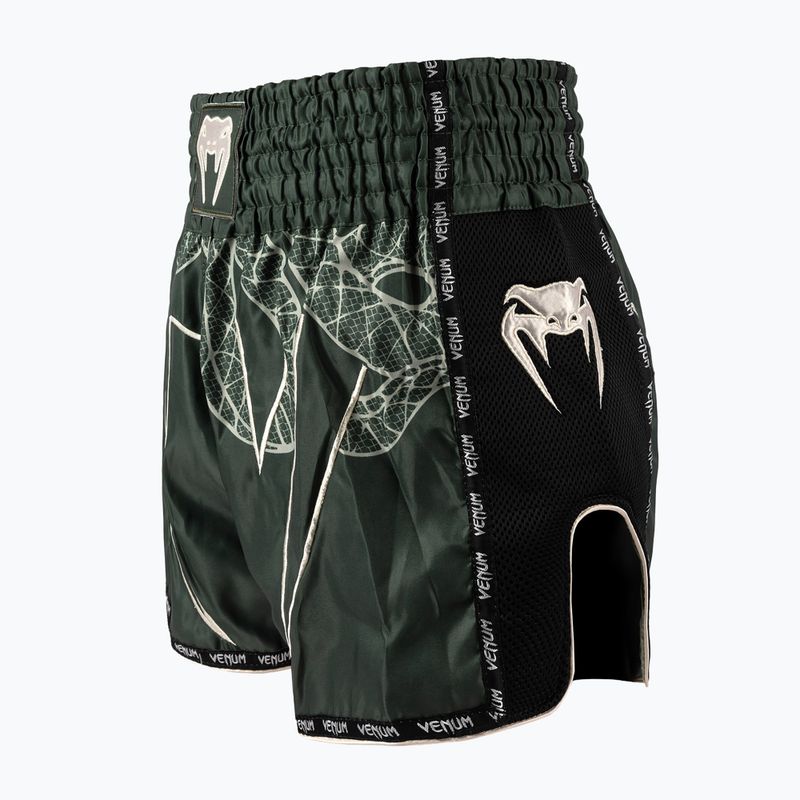 Шорти для тренувань чоловічі Venum Serpenti Muay Thai khaki/bronze/ivory 3