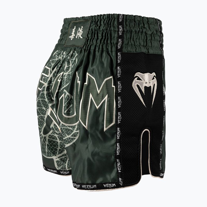 Шорти для тренувань чоловічі Venum Serpenti Muay Thai khaki/bronze/ivory 4
