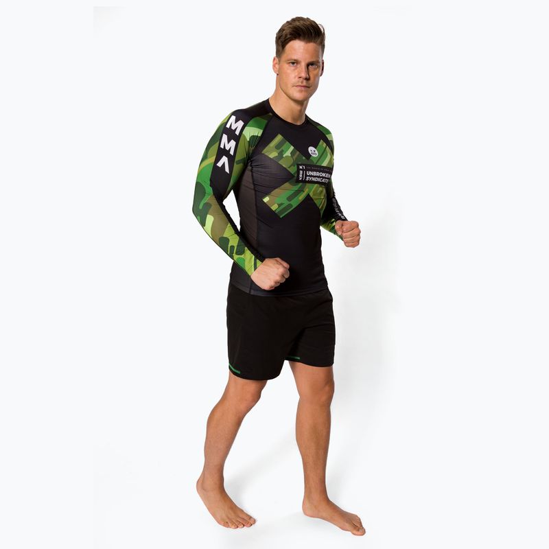 Рашгард лонгслів чоловічий KSW Camo black 2