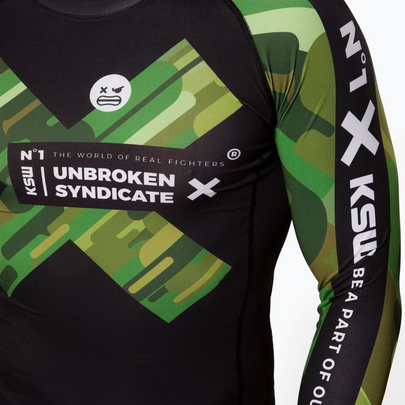Рашгард лонгслів чоловічий KSW Camo black 4